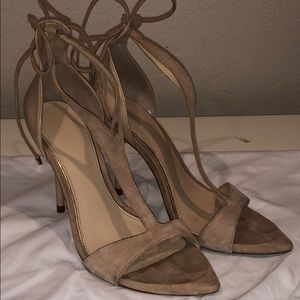 Zara nude tied heels